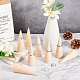 FINGERINSPIRE 12 Pcs Wood Cone Ring Holder Wooden Finger Ring Display Stands 1.18x3 inch Cone Shape Ring Displays Jewelry Ring Storage Rack Ring Organizer for Retail RDIS-FG0001-24-7