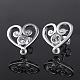 Gorgeous Sweet Heart Design Brass Cubic Zirconia Stud Earrings EJEW-BB08803-S-2