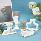Ahandmaker 4 pieza 4 estilos mini decoraciones de exhibición de bonsai de porcelana DJEW-GA0001-12-4