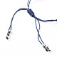 Регулируемые нейлоновые шнур плетеный браслеты из бисера BJEW-JB06204-5