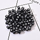 Perles de lettres acryliques artisanales noires SACR-YW0001-18-1