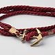 Two Loops Polyester Cord Wrap Bracelets BJEW-M193-17-2