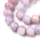 Opaque Crackle Glass Round Beads Strands GLAA-T031-10mm-01N-3