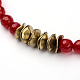 Natürliche Achat runden Perlen Halskette NJEW-L412-02-2