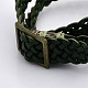Fashionable Wrap Style Braided Leather Arabic Numerals Watch Bracelets WACH-G013-07-3