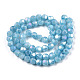 Brins de perles de verre dépolies opaques EGLA-N006-076B-2