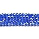 Brins de perles de verre galvanisées de couleur unie opaque GLAA-F029-P4mm-A11-1
