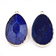 Electroplate Natural Lapis Lazuli Pendants G-S344-17A-2