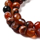 Chapelets de perles en agate à rayures naturelles/agates à bandes G-A246-8mm-12-7