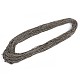 三色ポリエステル編組コード  金のメタリック糸で  編みこみのジュエリー友情ブレスレット作りのために  濃いグレー  2mm  約100ヤード/バンドル（91.44m /バンドル） OCOR-T015-B06-3