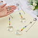 Стекло подвесные украшения HJEW-FH00032-3