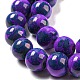 Baking Painted Round Glass Bead Strands DGLA-S084-8mm-64-3
