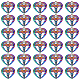 Dicosmétique 30 pièces breloques coeur breloques caducée coeur creux breloques d'infirmière médicale couleur arc-en-ciel fée avec breloques strass pendentifs d'amour pendentifs en alliage pour la fabrication de bijoux FIND-DC0003-14-1