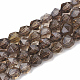 Chapelets de perles de quartz fumées naturelles G-S332-6mm-011-1
