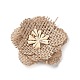 黄麻布造花飾りアクセサリー  チョコレート  45mm HULI-PW0002-137A-1