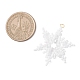 Подвески-снежинки из стеклянных бусин PALLOY-MZ00890-02-2