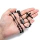Collar de cuentas de rosario para hombres con cruz de crucifijo NJEW-I011-6mm-04-6