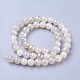 Electroplate Natural White Moonstone Beads Strands G-P430-18-C-1