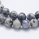 Brins de perles de larvikite naturelles G-E443-A22-3