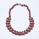 Синтетические голдстоуновские бисерные ожерелья NJEW-G920-05-1