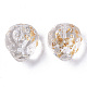 Perles de verre peintes par pulvérisation transparent GLAA-R215-01-B09-2