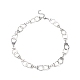 Tibetan Style Alloy Handcuff with Freedom Link Chain Necklaces for Men Women NJEW-JN04279-1