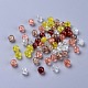 Perles de verre craquelé peintes DGLA-X0006-6mm-12-2