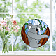 Creatcabin 8 pegatinas de ventana de animales estáticas adhesivas de vidrio para decoración de PVC DIY-WH0379-001-7