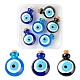 6 pièces 3 couleurs pendentifs de bouteille de parfum au chalumeau faits à la main LAMP-LS0001-16-1