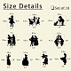 10 papier silhouette style AJEW-WH0341-001-2