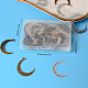 SUNNYCLUE 1 Box 40Pcs 2 Colors Alloy Moon Charms Rrescent Moon Charm Hollow Luna Celestial Alloy Tibetan Style Charm for Jewellery Making Charms Necklace Earring Christmas Valentine's Day Supplies TIBE-SC0001-70-7