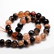 Dyed Natural Agate Faceted Round Beads Strands G-E320D-14mm-08-2