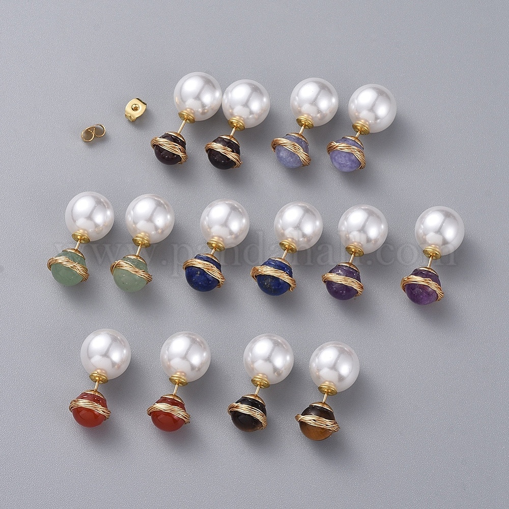 Wholesale Natural Gemstone Ball Stud Earrings Pandahall Com   D6a7e205 34b7 437f 8133 C659e58b473e 