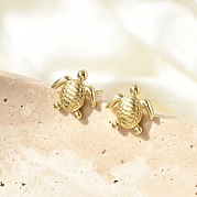 Латунь серьги EJEW-R016-26G-04
