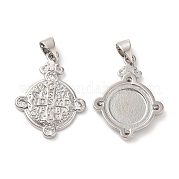 Латунные микро проложить кубического циркония подвески KK-M246-42P