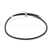 Регулируемые браслеты-слайдеры из искусственной кожи BJEW-F412-05G-C