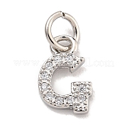 Буквица из латуни с подвесками из кубического циркония KK-Q814-26G-P