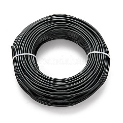 Fil d'aluminium anodisé rond, fil d'artisanat en métal pliable, pour la fabrication artisanale de bijoux bricolage, noir, 9 jauge, 3.0mm, 25m/500g (82 pieds/500g)