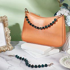 2 шт. двухцветные ручки для сумок из граненых бусин из смолы FIND-WR0008-13