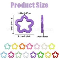 50 шт. Непрозрачные акриловые подвески&nbsp;MACR-YW0004-36