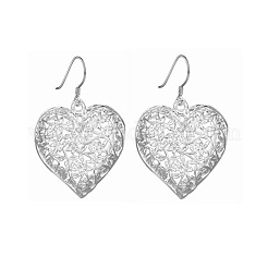 Полые латунные серьги-подвески в форме сердца FS-WG09021-01