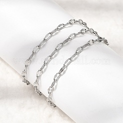 12 Stück 2.2 mm 304 Edelstahl-Halskette mit geriffelter Form für Damen und Herren&nbsp;NJEW-H093-16P