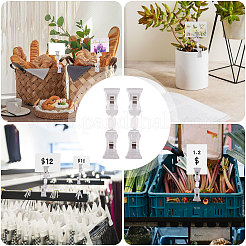 Пластиковые вывески для карточек с двойными зажимами для держателей ценников для карточек-этикеток&nbsp;FIND-WH0111-737