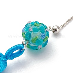 Regalo segnalibro in metallo con decorazioni grandi pendenti in nappa di poliestere&nbsp;AJEW-JK00167-03