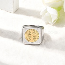 Широкие кольца из нержавеющей стали 304 для мужчин RJEW-P163-02P