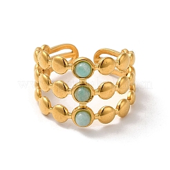 6 шт. набор из 6 колец-манжет из нержавеющей стали 304 в виде листьев RJEW-P092-06G-M