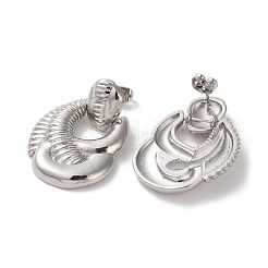 Латунные болтающиеся серьги&nbsp;EJEW-H308-02P