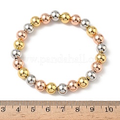 Латунные круглые браслеты из бисера для мужчин и женщин BJEW-B148-05E-M