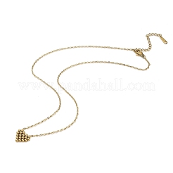 Ожерелья из нержавеющей стали 304 с подвеской в виде сердца для женщин и мужчин&nbsp;LS-NJEW-Q028-11G