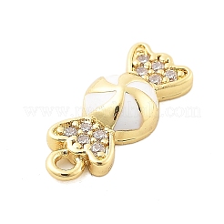 Pendentifs avec zircon cubiques à micro-pavés en laiton&nbsp;KK-L228-24G-02